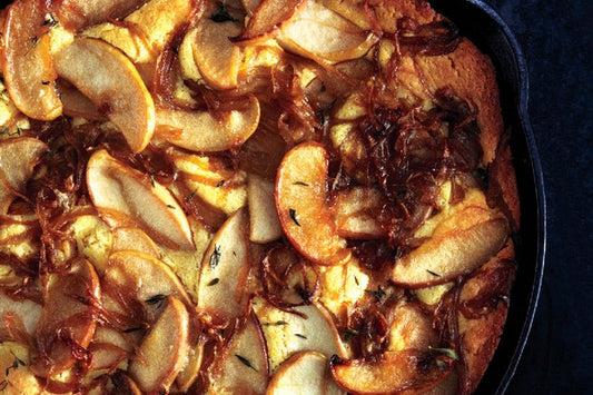 CARAMELIZED APPLES AND ONIONS CORNBREAD