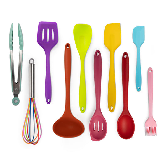 10 pieces colorful kitchen utensils set