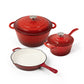 Red Enameled Cookware Set